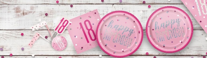 Pink Glitz 18th Birthday Party Supplies | Balloon | Decoration | Pack